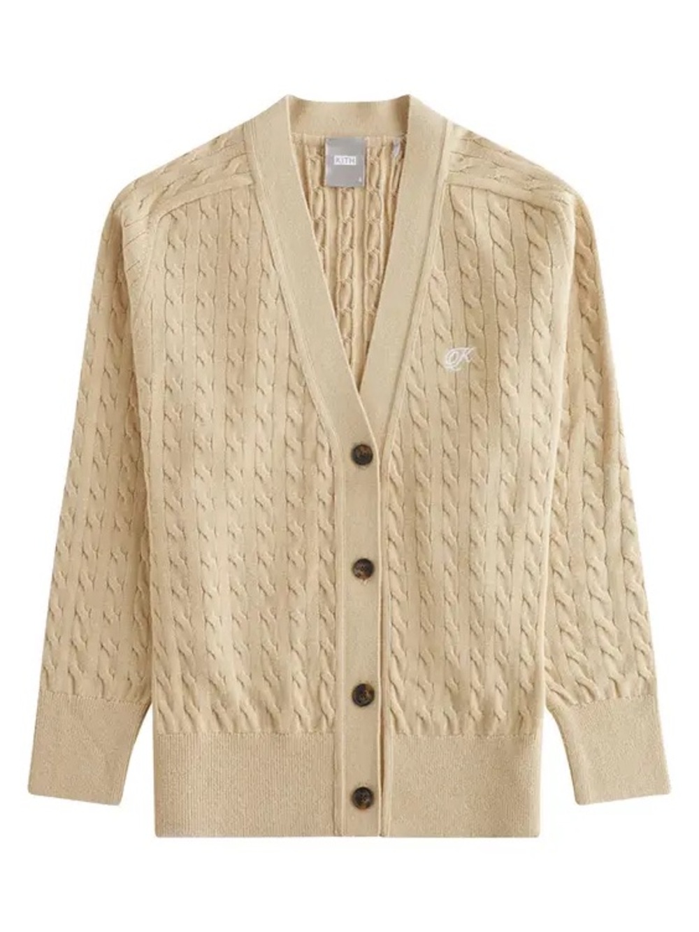 KITH Roman Cable Knit Cardigan XS Birch Women’s Sweater